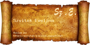 Szvitek Evelina névjegykártya